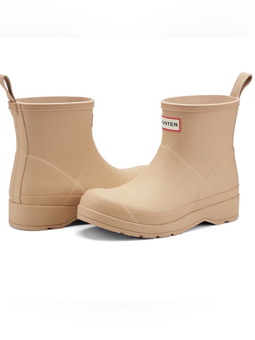 Hunter Play Short Rain Boots size 7 color latte